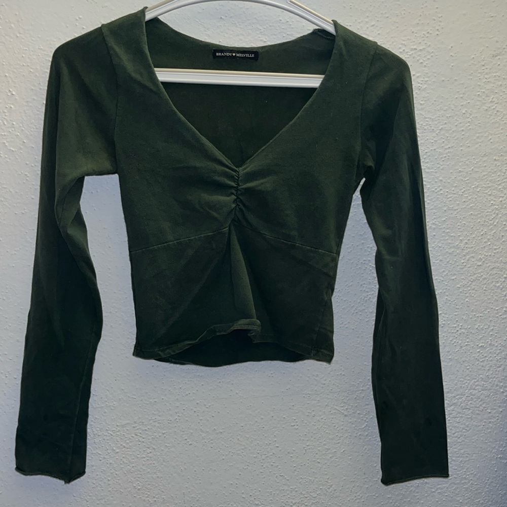 brandy melville long sleeve crop top